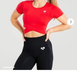Women's best tie crop top
